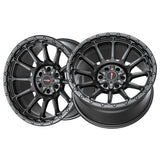 1 X Vortek VRT-606 Matte Black 18X9 5x127/5x139.7 78.1 Hub 0 Offset Black Wheel Rim