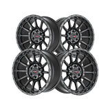 1 X Vortek VRT-606 Matte Black 17X9 6x135/6x139.7 106.1 Hub -12 Offset Black Wheel Rim