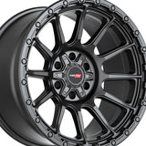 1 X Vortek VRT-606 Matte Black 18X9 5x127/5x139.7 78.1 Hub 0 Offset Black Wheel Rim