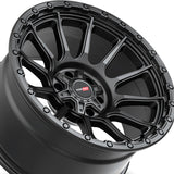 1 X Vortek VRT-606 Matte Black 20X9 5x127/5x139.7 78.1 Hub 12 Offset Black Wheel Rim