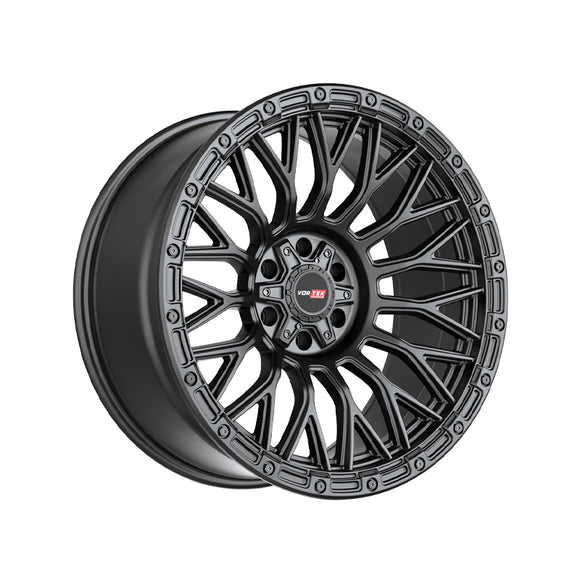 1 X Vortek VRT-607 Matte Black 20X9 5x139.7/5x150 110.3 Hub 18 Offset Black Wheel Rim