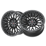 1 X Vortek VRT-607 Matte Black 17X9 6x135/6x139.7 106.1 Hub 12 Offset Black Wheel Rim