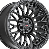 1 X Vortek VRT-607 Matte Black 17X9 6x135/6x139.7 106.1 Hub 0 Offset Black Wheel Rim