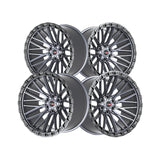 1 X Vortek VRT-608 Matte Titanium With Black Bead Ring 20X12 6x135/6x139.7 106.1 Hub -44 Offset Titanium, Black Wheel Rim