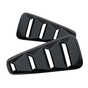 Coolstuffguru Compatible with Ford Mustang Shelby Bullitt Gt 2 Dr Coupe, Black 1/4 Quarter Window Scoop Louver