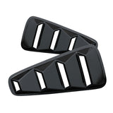 Coolstuffguru Compatible with Ford Mustang Shelby Bullitt Gt 2 Dr Coupe, Black 1/4 Quarter Window Scoop Louver