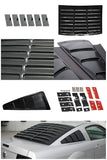 Coolstuffguru Compatible with Ford Mustang GT/ Base Side 1/4 Vent+Rear Window Louver Cover Black