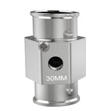 Coolstuffguru Silver Aluminum Water Temp Gauge Radiator Sensor 30Mm Adaptor+2 Hose Clamps