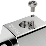 Coolstuffguru Silver Aluminum Water Temp Gauge Radiator Sensor 30Mm Adaptor+2 Hose Clamps