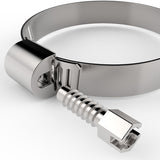 Coolstuffguru Silver Aluminum Water Temp Gauge Radiator Sensor 30Mm Adaptor+2 Hose Clamps