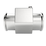 Coolstuffguru Silver Aluminum Water Temp Gauge Radiator Sensor 30Mm Adaptor+2 Hose Clamps