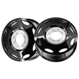 1 X XF Dually Dually Inner Gloss Black 24X8.25 8x200 142 Hub 115 Offset Black Wheel Rim