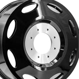 1 X XF Dually Dually Inner Gloss Black 24X8.25 8x200 142 Hub 115 Offset Black Wheel Rim