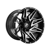 1 X XF Off-Road XF-218 Gloss Black & Machined 20X10 8x165.1/8x170 125.2 Hub -12 Offset Black Wheel Rim