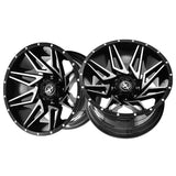 1 X XF Off-Road XF-218 Gloss Black & Machined 20X10 8x165.1/8x170 125.2 Hub -12 Offset Black Wheel Rim