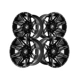 1 X XF Off-Road XF-218 Gloss Black & Milled 20X9 5x127/5x139.7 78.1 Hub 0 Offset Black Wheel Rim