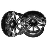 1 X XF Off-Road XF-219 Gloss Black & Milled 17X9 5x127/5x139.7 78.1 Hub 0 Offset Black Wheel Rim