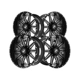 1 X XF Off-Road XF-219 Gloss Black & Milled 17X9 5x127/5x139.7 78.1 Hub 12 Offset Black Wheel Rim
