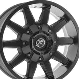 1 X XF Off-Road XF-219 Matte Black 17X9 5x127/5x139.7 78.1 Hub 0 Offset Black Wheel Rim