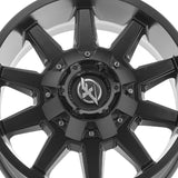 1 X XF Off-Road XF-219 Matte Black 18X9 5x139.7/5x150 110.3 Hub 12 Offset Black Wheel Rim
