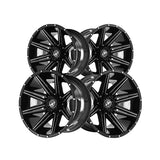 1 X XF Off-Road XF-220 Gloss Black & Milled 17X9 6x135/6x139.7 106.4 Hub 0 Offset Black Wheel Rim