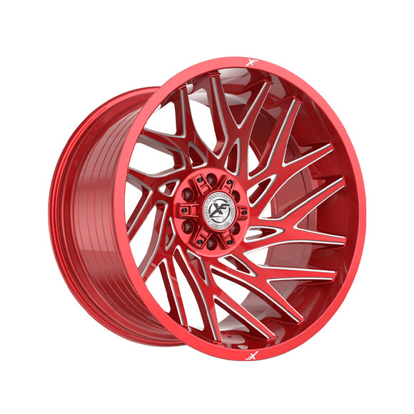 1 X XF Off-Road XF-229 Anodized Red & Milled 22X12 6x135/6x139.7 106.4 Hub -44 Offset Red Wheel Rim