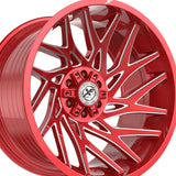 1 X XF Off-Road XF-229 Anodized Red & Milled 22X12 6x135/6x139.7 106.4 Hub -44 Offset Red Wheel Rim