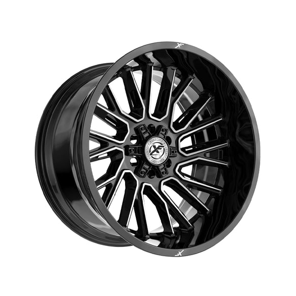 1 X XF Off-Road XF-230 Gloss Black & Machined 20X9 8x165.1/8x170 125.2 Hub 12 Offset Black Wheel Rim