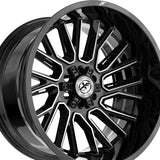 1 X XF Off-Road XF-230 Gloss Black & Machined 20X9 8x165.1/8x170 125.2 Hub 0 Offset Black Wheel Rim