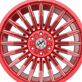 1 X XF Off-Road XF-231 Anodized Red & Milled 22X12 8x165.1/8x170 125.2 Hub -44 Offset Red Wheel Rim