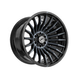 1 X XF Off-Road XF-231 Gloss Black & Machined Titanium Double Dark Tint 20X9 6x135/6x139.7 106.4 Hub 0 Offset Black Wheel Rim