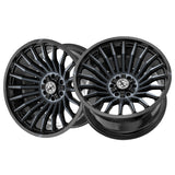1 X XF Off-Road XF-231 Gloss Black & Machined Titanium Double Dark Tint 20X9 5x127/5x139.7 78.1 Hub 12 Offset Black Wheel Rim