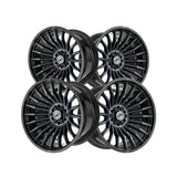 1 X XF Off-Road XF-231 Gloss Black & Machined Titanium Double Dark Tint 20X9 5x127/5x139.7 78.1 Hub 0 Offset Black Wheel Rim