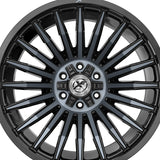 1 X XF Off-Road XF-231 Gloss Black & Machined Titanium Double Dark Tint 20X9 6x135/6x139.7 106.4 Hub 0 Offset Black Wheel Rim