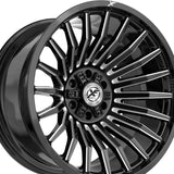 1 X XF Off-Road XF-231 Gloss Black & Milled 22X12 6x135/6x139.7 106.4 Hub -44 Offset Black Wheel Rim