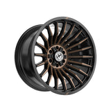 1 X XF Off-Road XF-231 Satin Black & Bronze Machined Double Dark Tint 20X10 6x135/6x139.7 106.4 Hub -12 Offset Silver Wheel Rim