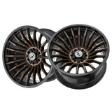 1 X XF Off-Road XF-231 Satin Black & Bronze Machined Double Dark Tint 17X9 6x135/6x139.7 106.4 Hub 0 Offset Silver Wheel Rim