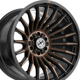 1 X XF Off-Road XF-231 Satin Black & Bronze Machined Double Dark Tint 20X10 6x135/6x139.7 106.4 Hub -24 Offset Silver Wheel Rim