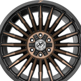 1 X XF Off-Road XF-231 Satin Black & Bronze Machined Double Dark Tint 20X10 6x135/6x139.7 106.4 Hub -12 Offset Silver Wheel Rim