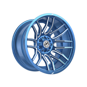 1 X XF Off-Road XF-232 Anodized Blue & Milled 22X12 6x135/6x139.7 106.4 Hub -44 Offset Blue Wheel Rim