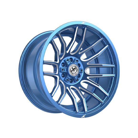 1 X XF Off-Road XF-232 Anodized Blue & Milled 22X12 6x135/6x139.7 106.4 Hub -44 Offset Blue Wheel Rim