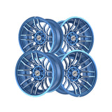1 X XF Off-Road XF-232 Anodized Blue & Milled 26X14 6x135/6x139.7 106.4 Hub -76 Offset Blue Wheel Rim