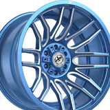1 X XF Off-Road XF-232 Anodized Blue & Milled 22X12 6x135/6x139.7 106.4 Hub -44 Offset Blue Wheel Rim