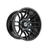 1 X XF Off-Road XF-232 Gloss Black & Machined Titanium Double Dark Tint 20X9 5x127/5x139.7 78.1 Hub 12 Offset Black Wheel Rim