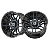 1 X XF Off-Road XF-232 Gloss Black & Machined Titanium Double Dark Tint 22X12 8x165.1/8x170 125.2 Hub -44 Offset Black Wheel Rim