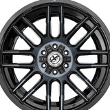 1 X XF Off-Road XF-232 Gloss Black & Machined Titanium Double Dark Tint 20X9 5x127/5x139.7 78.1 Hub 12 Offset Black Wheel Rim