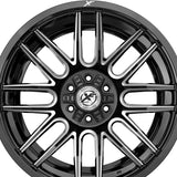 1 X XF Off-Road XF-232 Gloss Black & Milled 20X12 5x127/5x139.7 78.1 Hub -44 Offset Black Wheel Rim