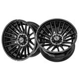 1 X XF Off-Road XF-234 Gloss Black & Brushed Double Dark Tint 20X9 6x135/6x139.7 106.4 Hub 0 Offset Black Wheel Rim