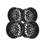 1 X XF Off-Road XF-234 Gloss Black & Brushed Double Dark Tint 17X9 6x135/6x139.7 106.4 Hub 0 Offset Black Wheel Rim