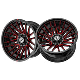 1 X XF Off-Road XF-234 Gloss Black & Red Machined 17X9 6x135/6x139.7 106.4 Hub 0 Offset Black, Red Wheel Rim